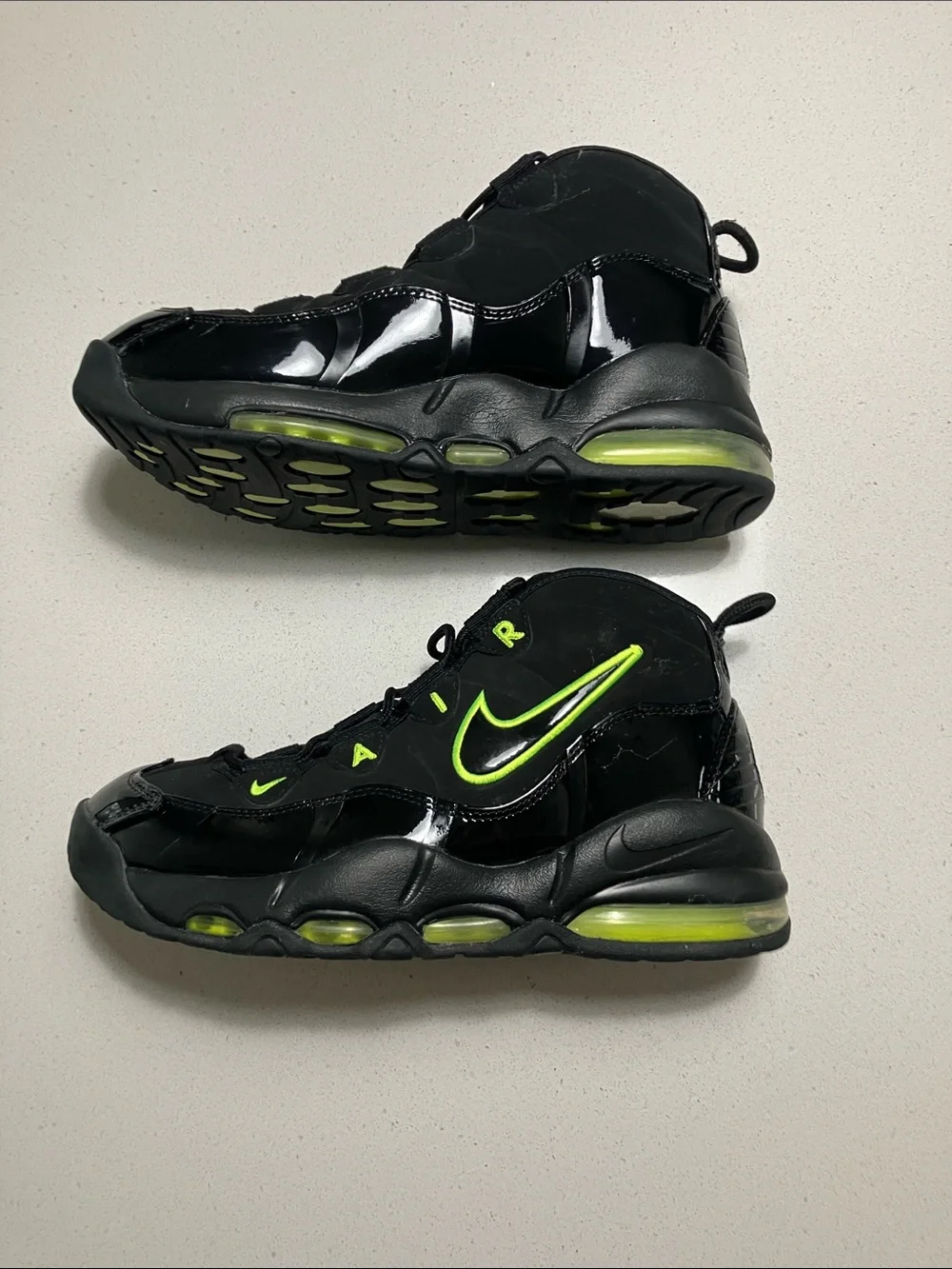 Nike Air Max Uptempo Volt High-Top Athletic Sneakers